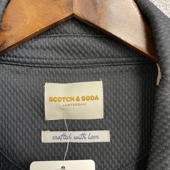 NEW Scotch & Soda Men's XXL Textured Short Sleeve Shirt - Picture 4 of 8